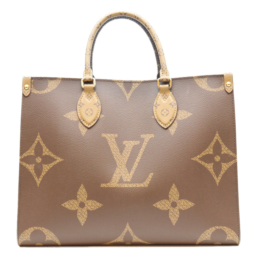 LOUIS VUITTON M45321 Giant Monogram Reverse OnTheGo MM Shoulder Bag, Brown, G...